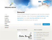 Tablet Screenshot of dreamsmedia.in